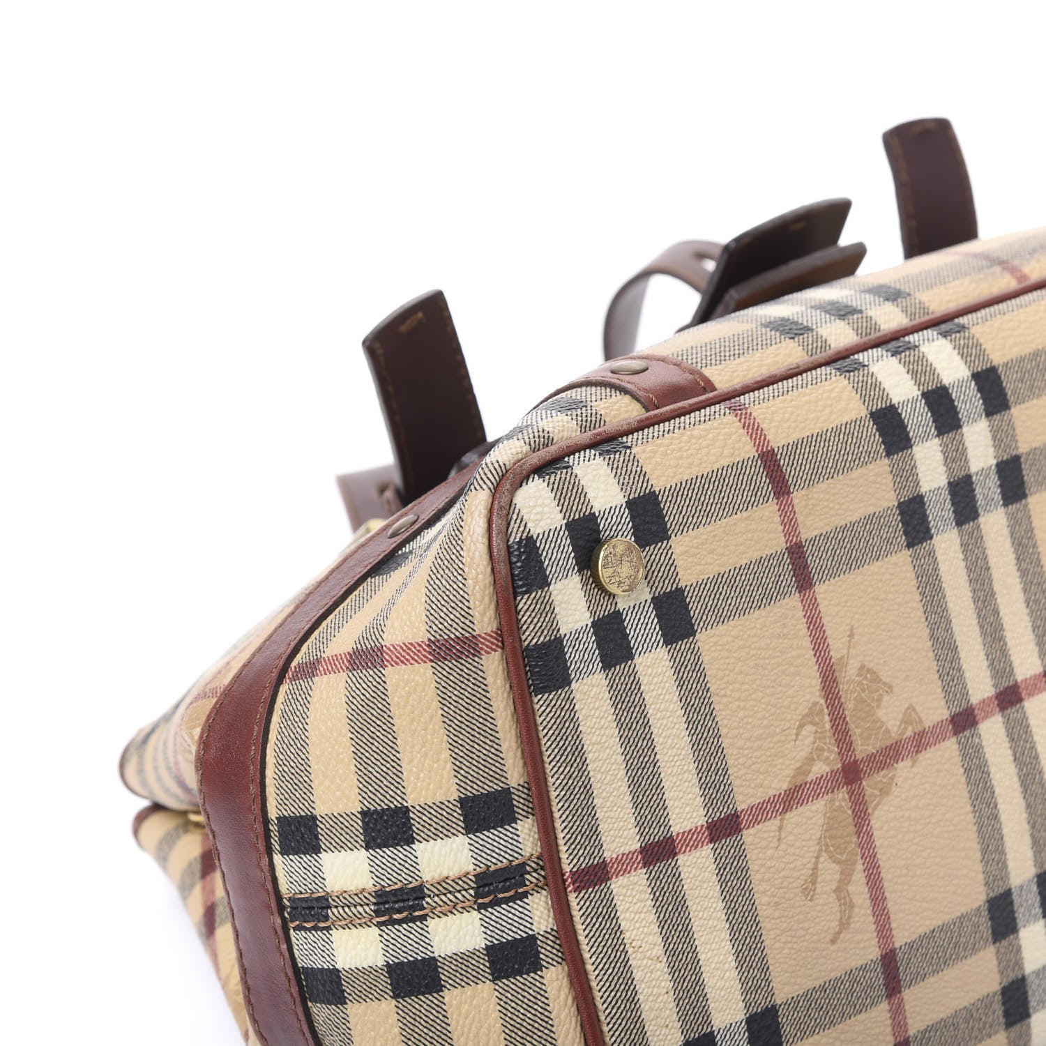 Burberry Haymarket Check Buckle Satchel Chocolate 7 of 10