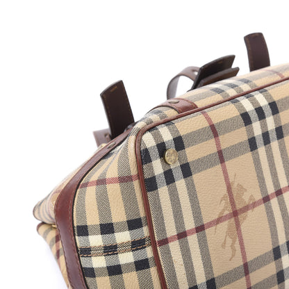 Burberry Haymarket Check Buckle Satchel Chocolate 7 of 10