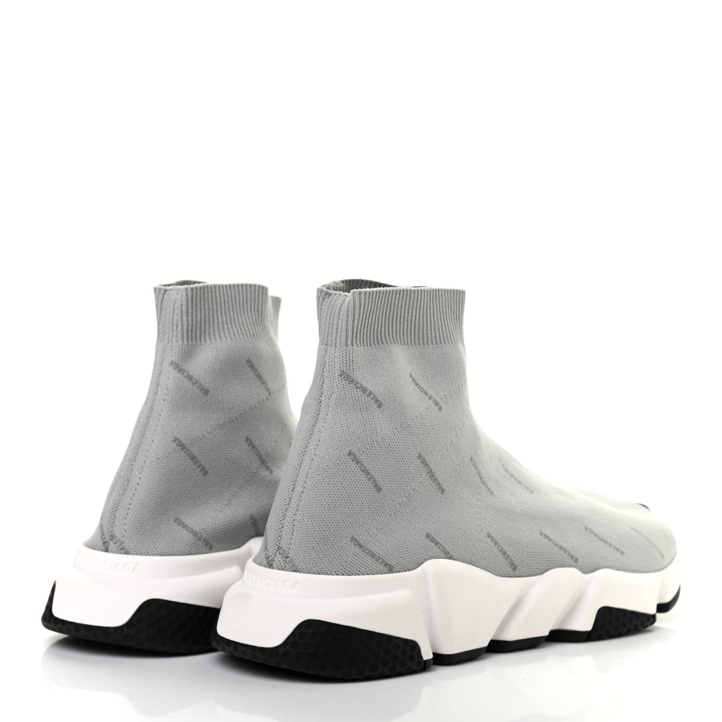 Neoprene Knit Allover Logo Mens Speed Sneakers 43 Grey