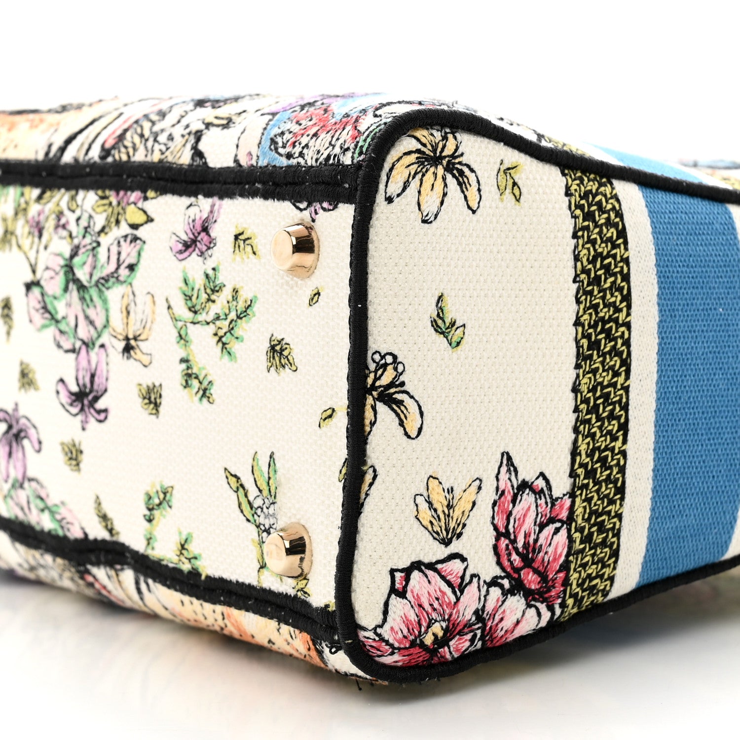 Christian Dior Canvas D-Constellation Embroidered Medium Lady D-Lite Latte Multicolor 8 of 8