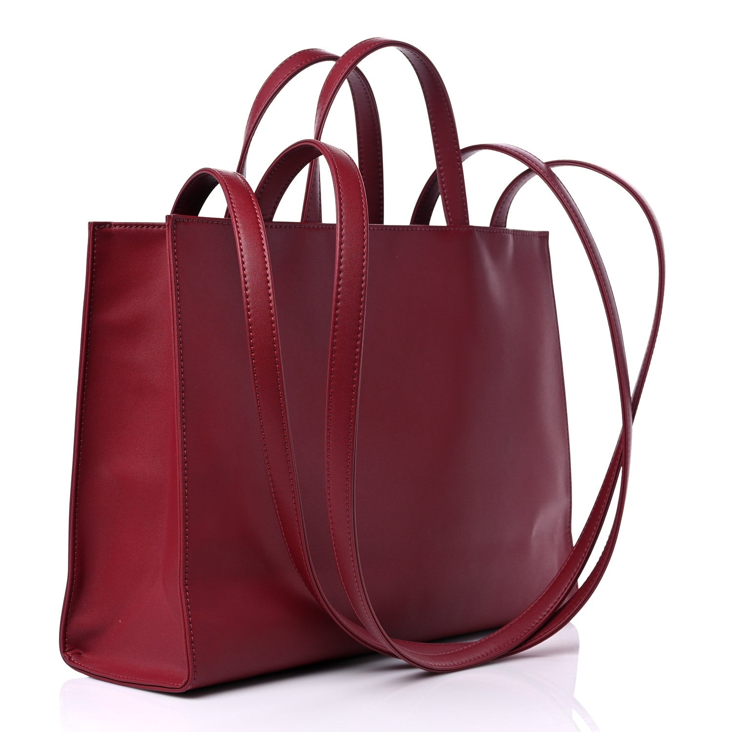 Telfar Vegan Leather Medium Shopping Bag Oxblood 3 of 10