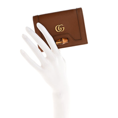 Gucci Wonka Grain Calfskin Diana Card Case Wallet Cuir 2 of 9