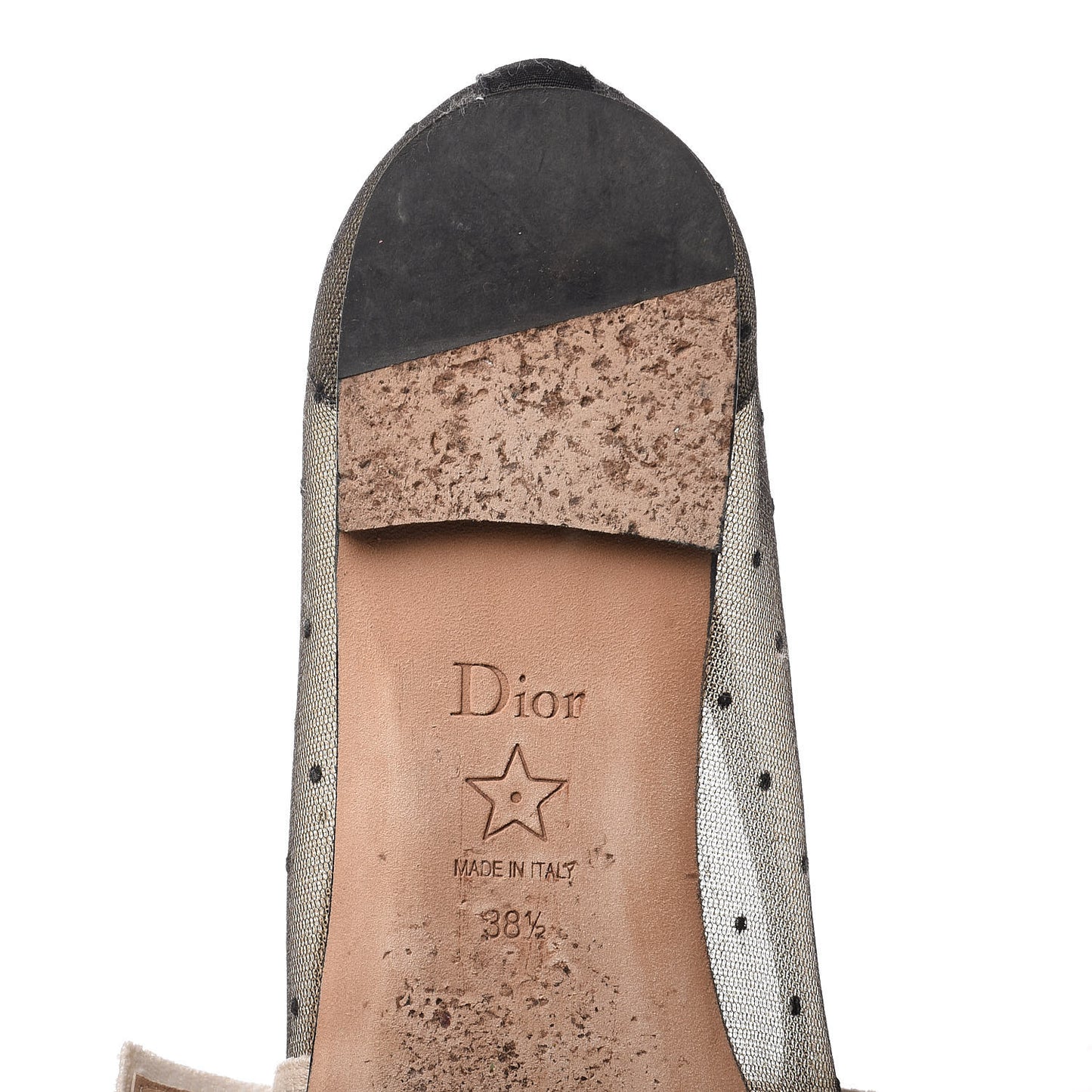 Swiss Tulle Dotted Miss J'Adior Ballet Pumps 38.5 Black Nude