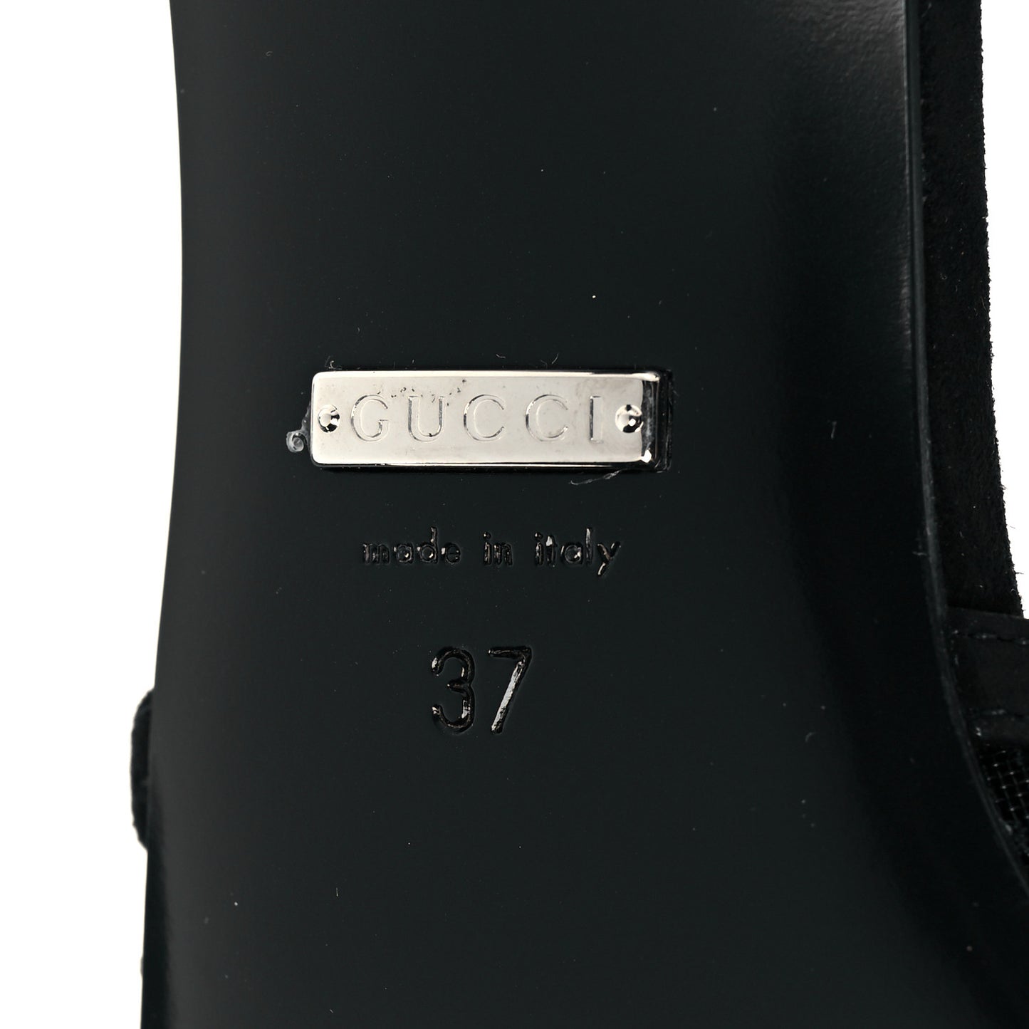 Tela Retino Kid Scamosciato Crystal GG Monogram Square G 35mm Slingback Pumps 37 Black