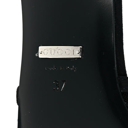 Gucci Tela Retino Kid Scamosciato Crystal GG Monogram Square G 35mm Slingback Pumps 37 Black 6 of 9