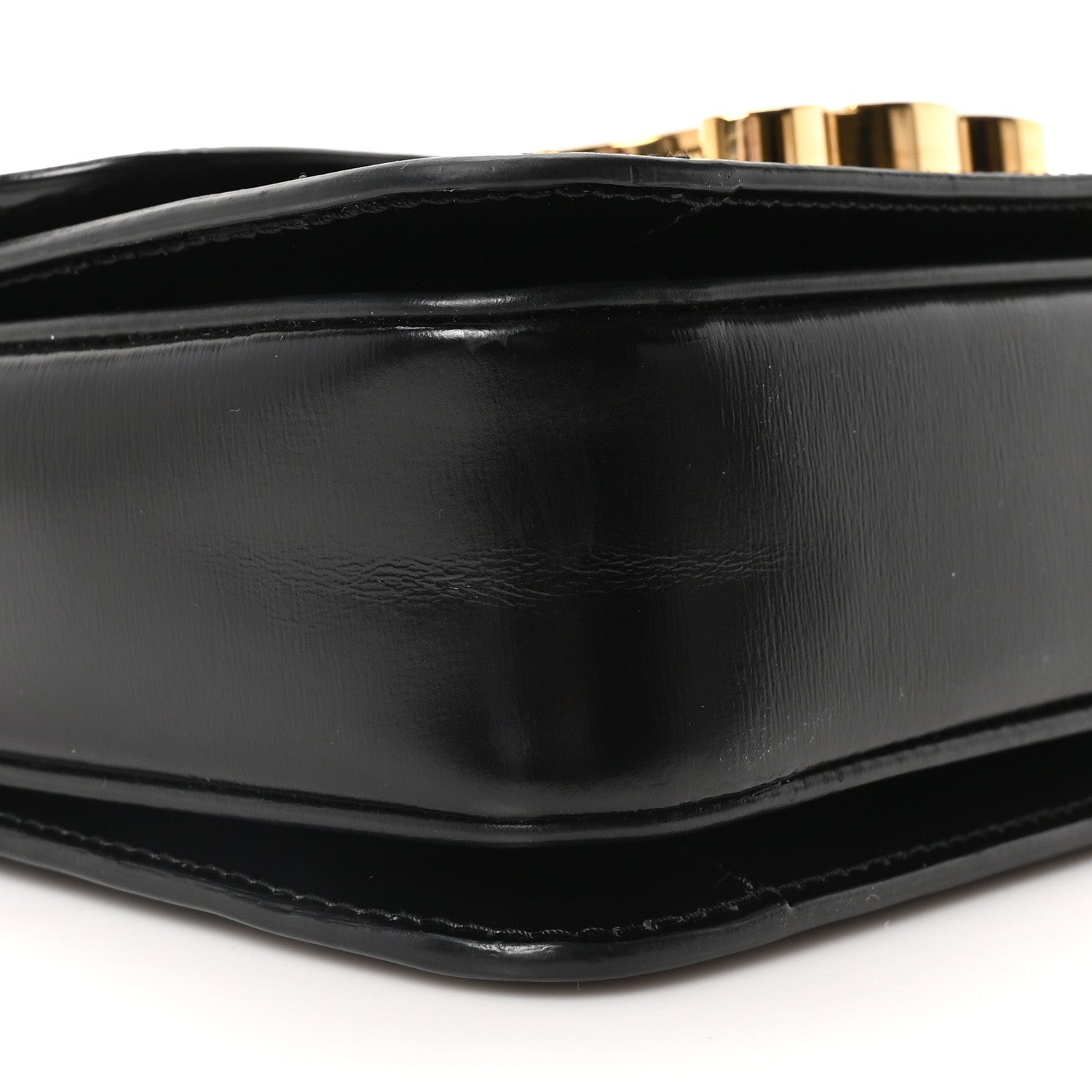 Celine Shiny Calfskin Teen Triomphe Black 9 of 10