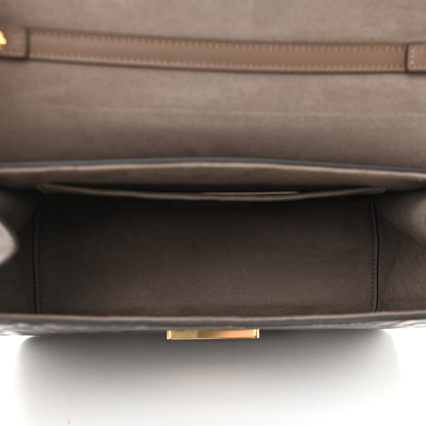 Vitello Century F is Fendi Bi-Color FF 1974 Embossed Kan I Shoulder Bag Maya Black