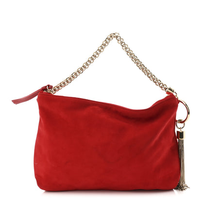 Jimmy Choo Suede Callie Shoulder Bag Red 1 of 9