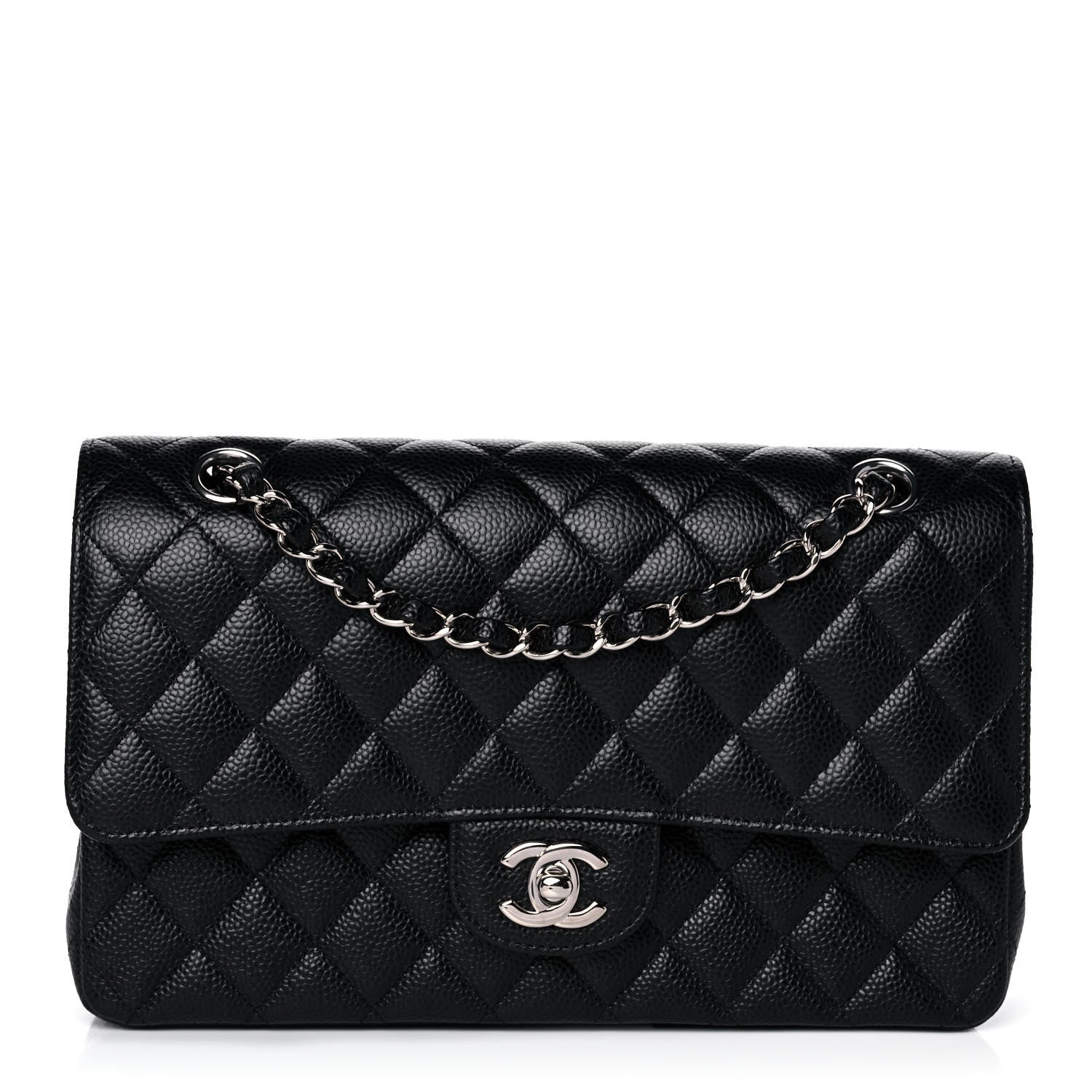 Chanel Caviar Quilted Medium Double Flap Black 1 of 12
