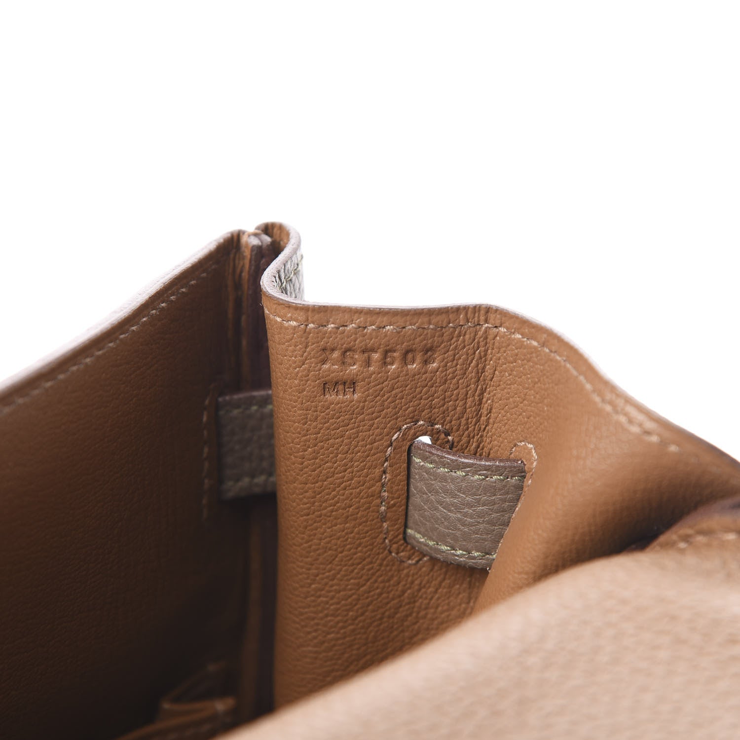 Hermes Togo Horseshoe Kelly Retourne 35 Vert Olive Eucalyptus Origan 7 of 11