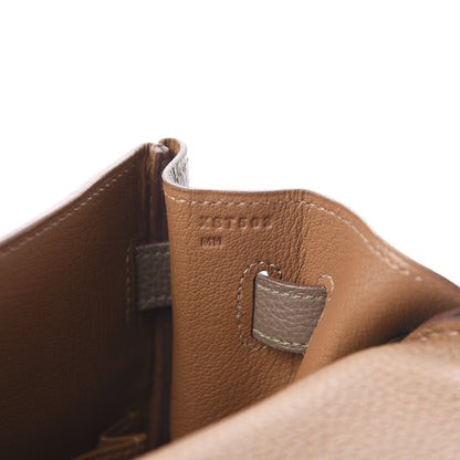 Hermes Togo Horseshoe Kelly Retourne 35 Vert Olive Eucalyptus Origan 7 of 11