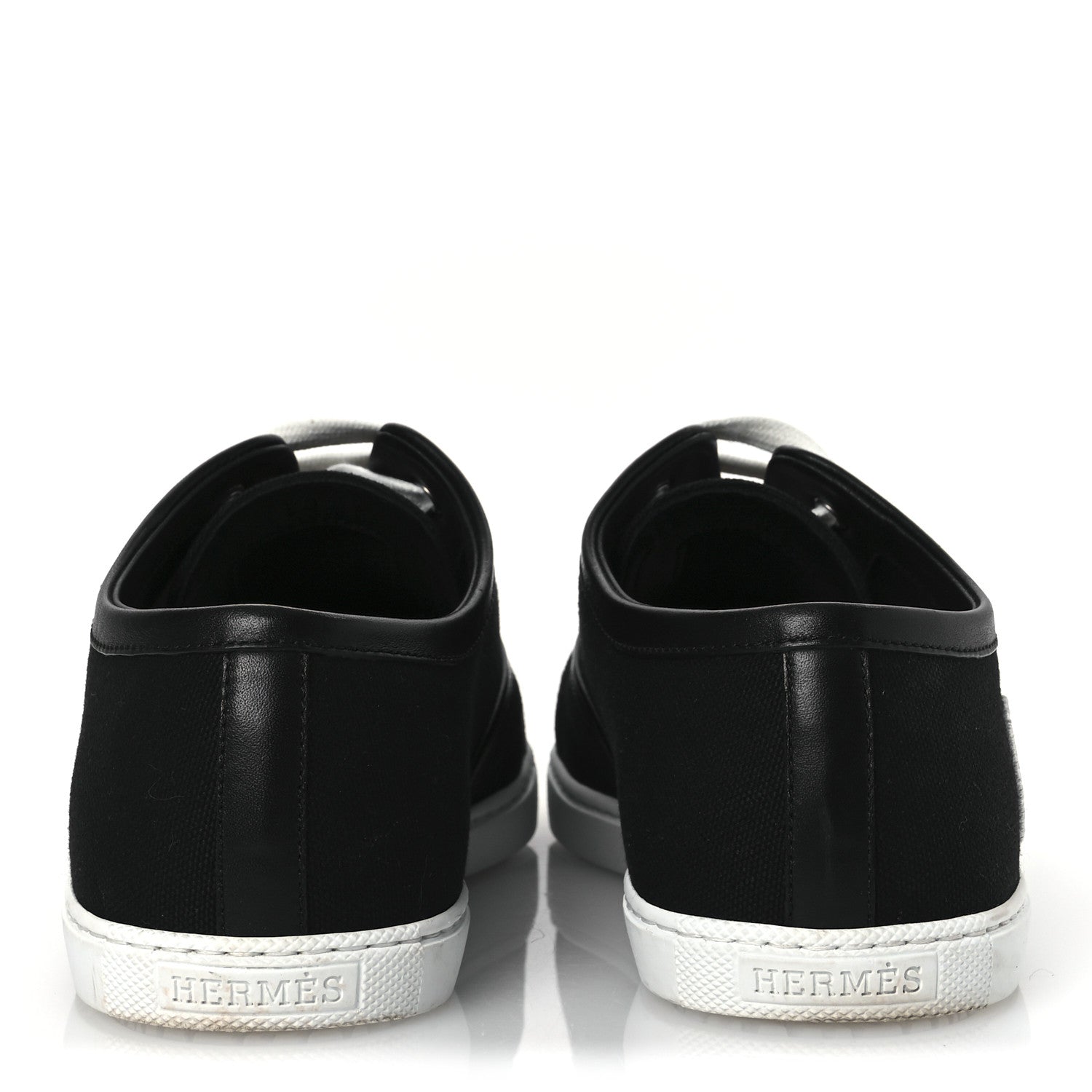 Hermes Canvas Embroidered Innocent Sneakers 38 Black 6 of 12