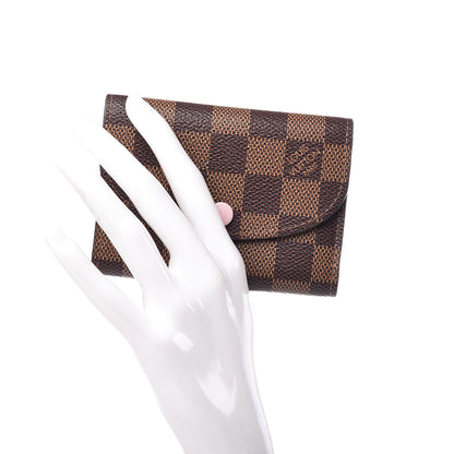 Louis Vuitton Damier Ebene Rosalie Coin Purse Rose Ballerine 2 of 8