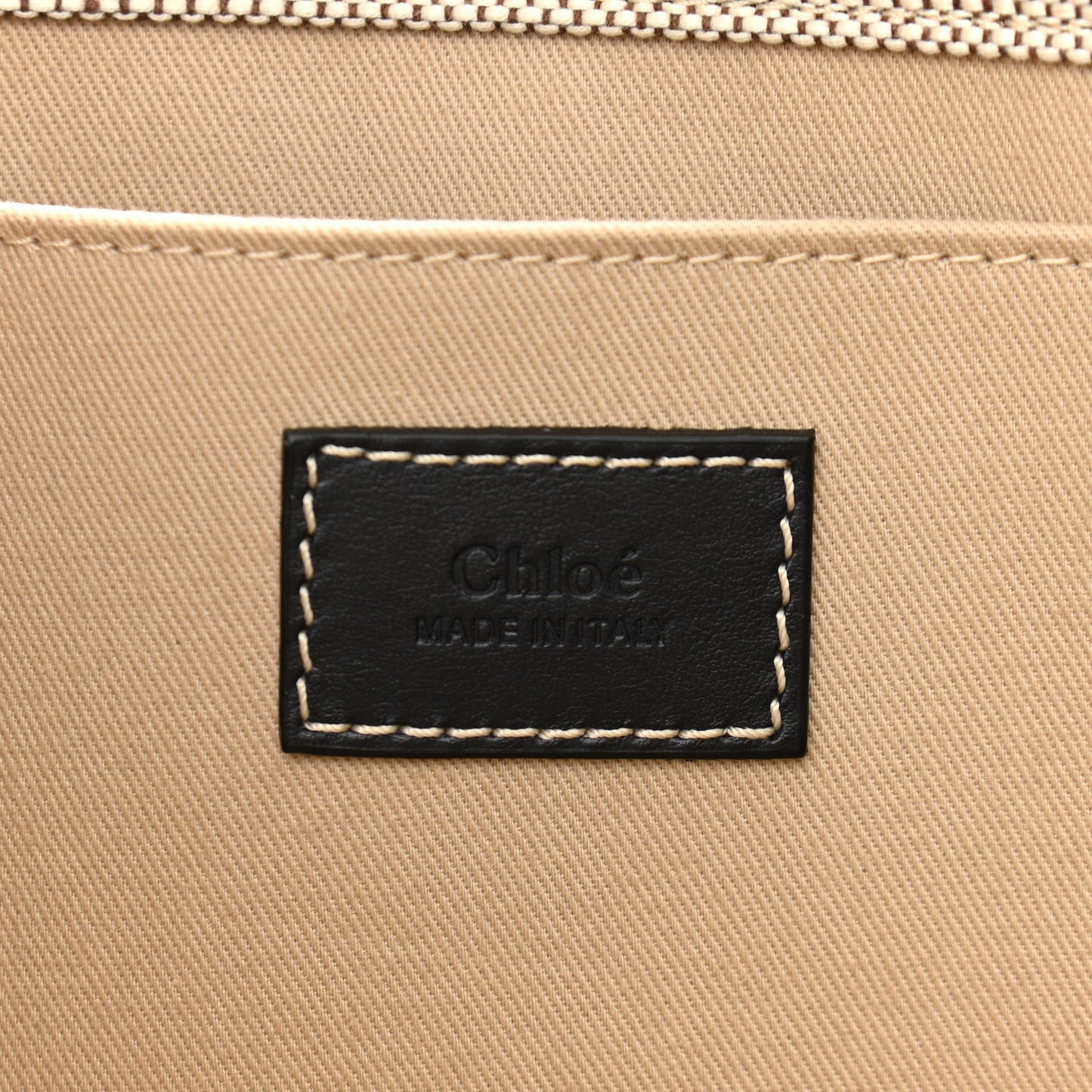 Cotton Calfskin Large Woody Ribbon Tote Black Blue