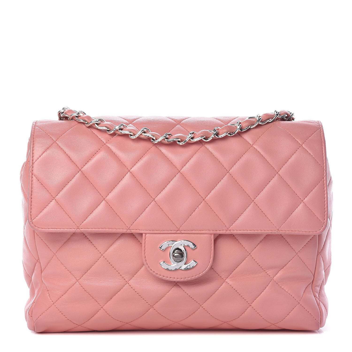 Chanel Lambskin Quilted Small Single Flap Pink 1 of 21