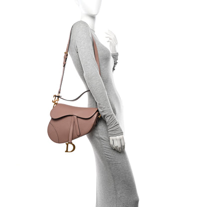 Christian Dior Grained Calfskin Saddle Bag With Strap Blush 2 of 11