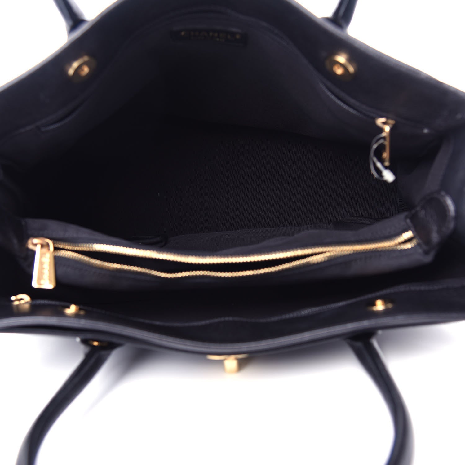 Chanel Calfskin Cerf Executive Shopper Tote Black 5 of 12