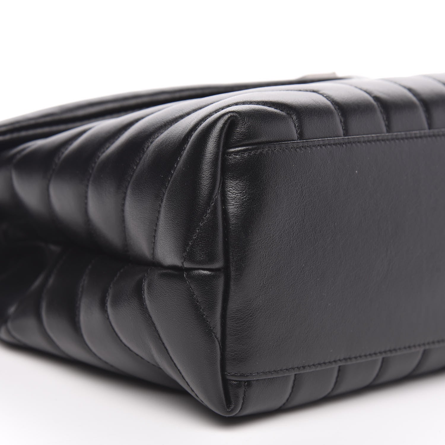 Saint Laurent Calfskin Y Quilted Monogram Medium Loulou Chain Satchel Black 9 of 10