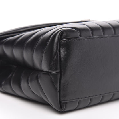 Saint Laurent Calfskin Y Quilted Monogram Medium Loulou Chain Satchel Black 9 of 10