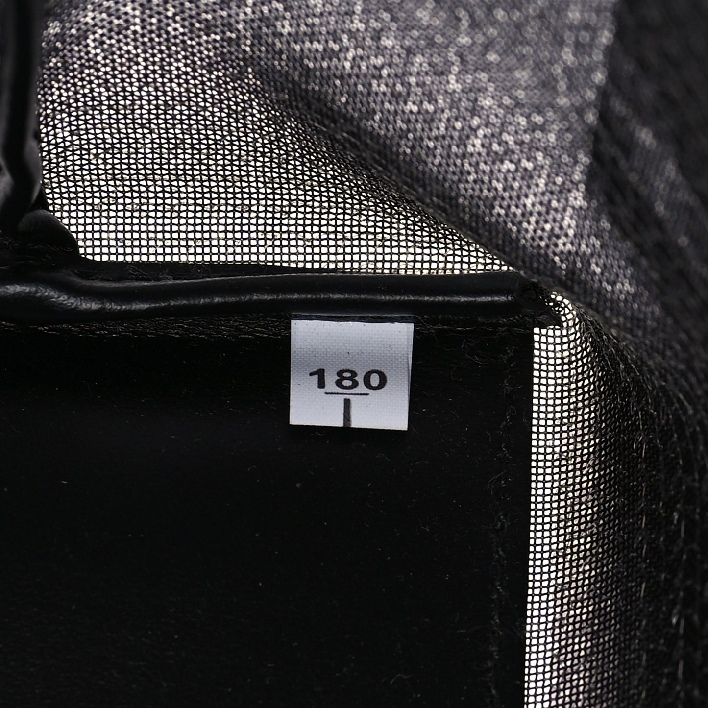 Mesh Sequin Spazzolato Logo Tote Black