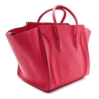 Celine Snakeskin Medium Phantom Luggage Fushia 3 of 11