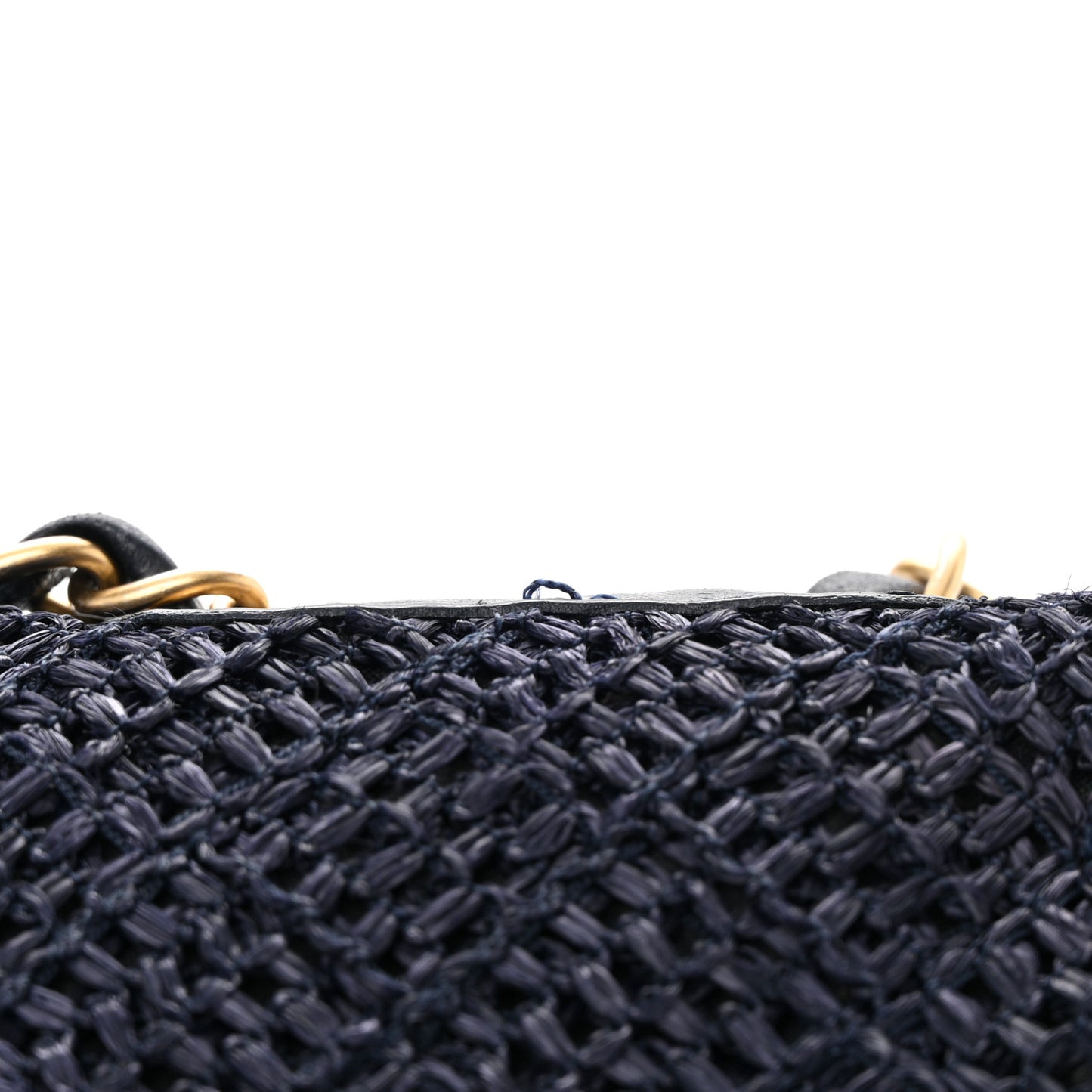 Woven Nylon Medium Single Flap Blue