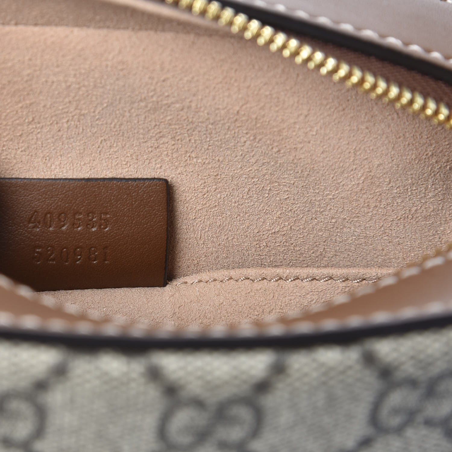 Gucci GG Supreme Monogram Blind For Love Embroidered Mini Chain Shoulder Bag Beige Tuscany 8 of 9