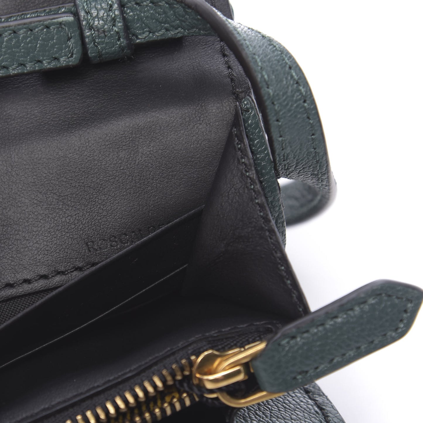 Canvas Tartan Check Mix Henley Wallet on Chain Green Multicolor