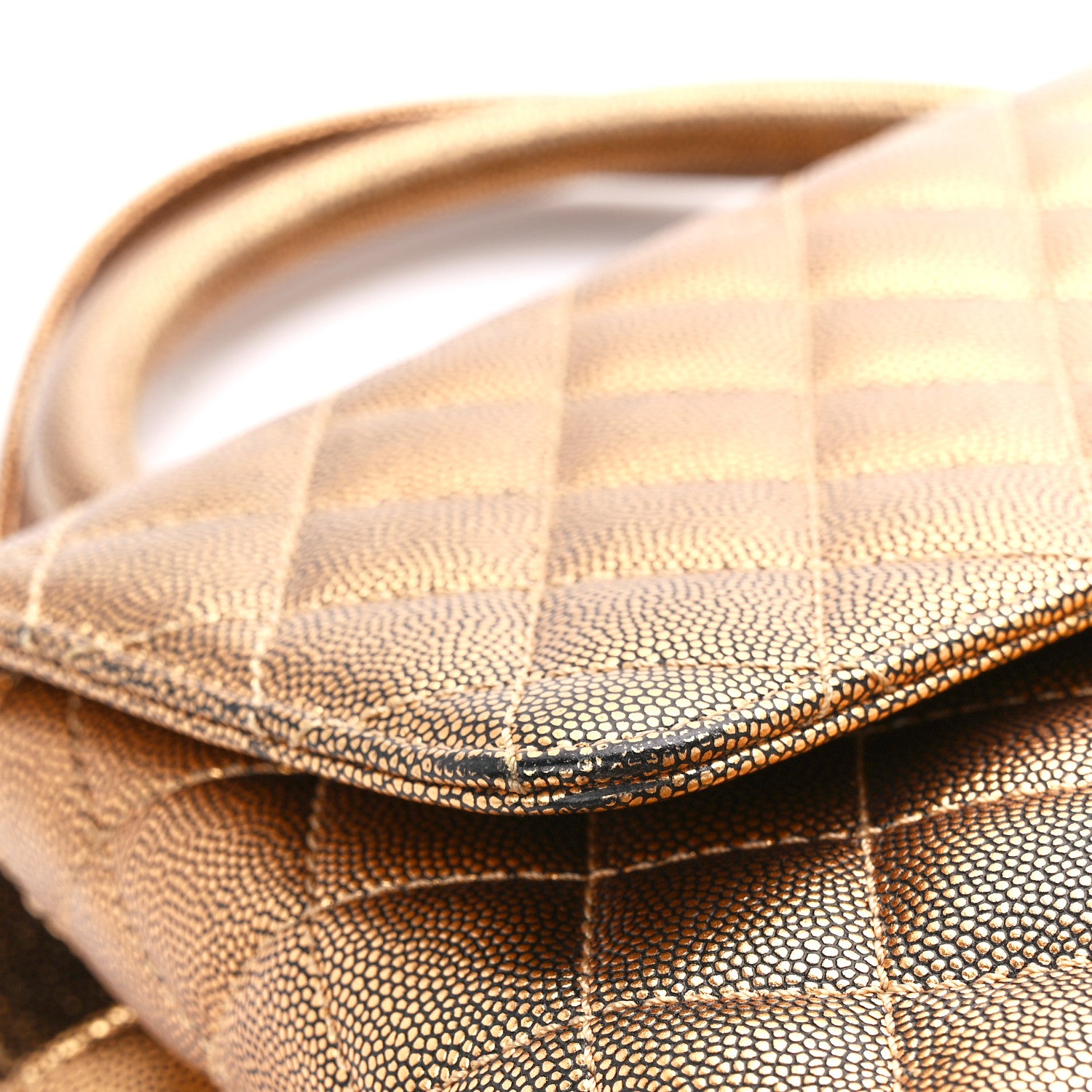 Chanel Metallic Caviar Quilted Small Coco Handle Flap Bronze 12 of 14
