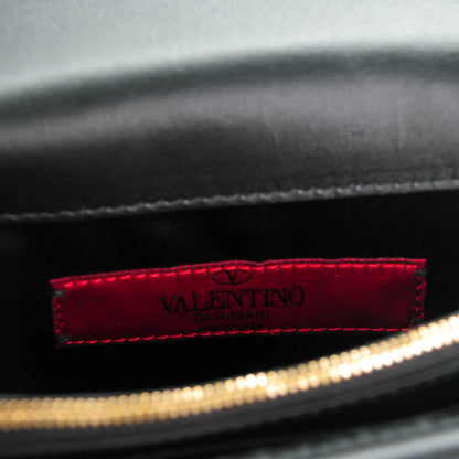 Valentino Garavani Calfskin Rockstud Wallet on Chain Black 7 of 8