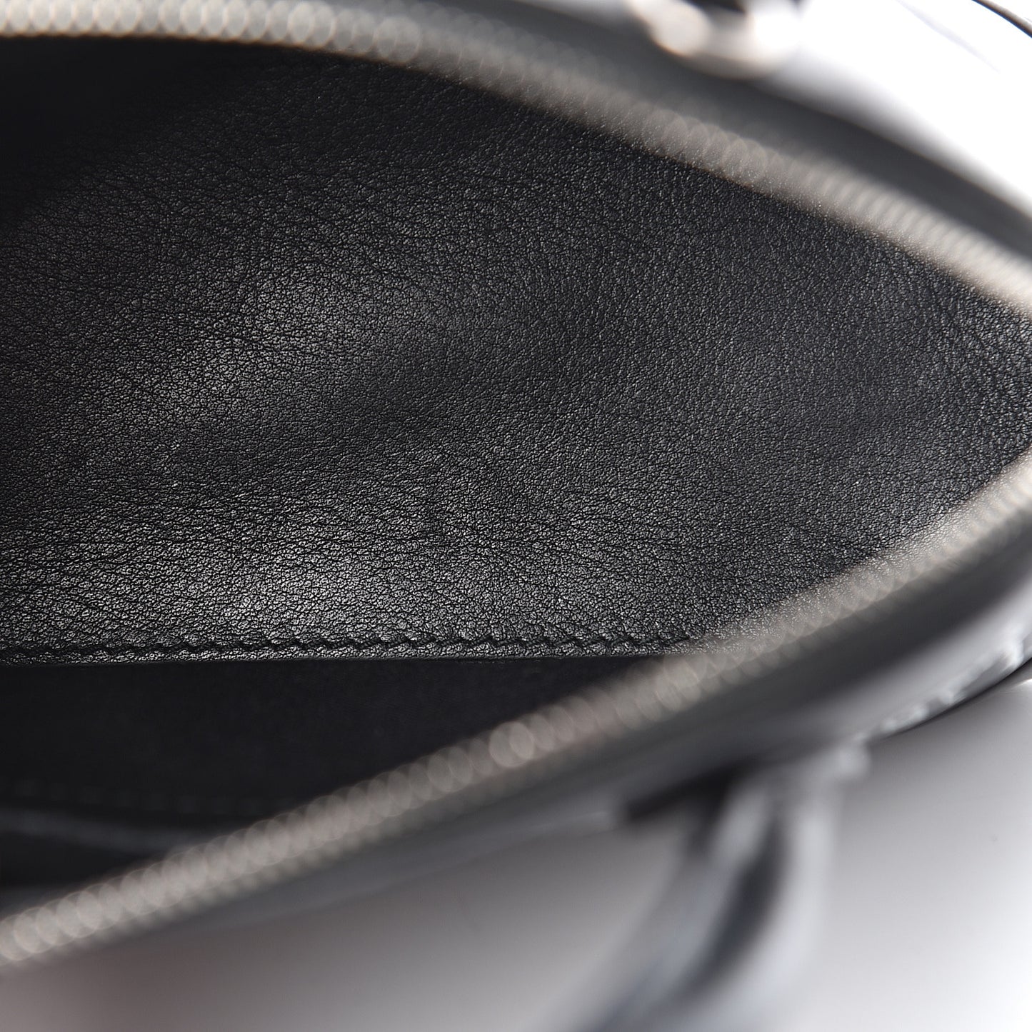 Calfskin Gothic Logo XXS Ville Top Handle Bag Black White