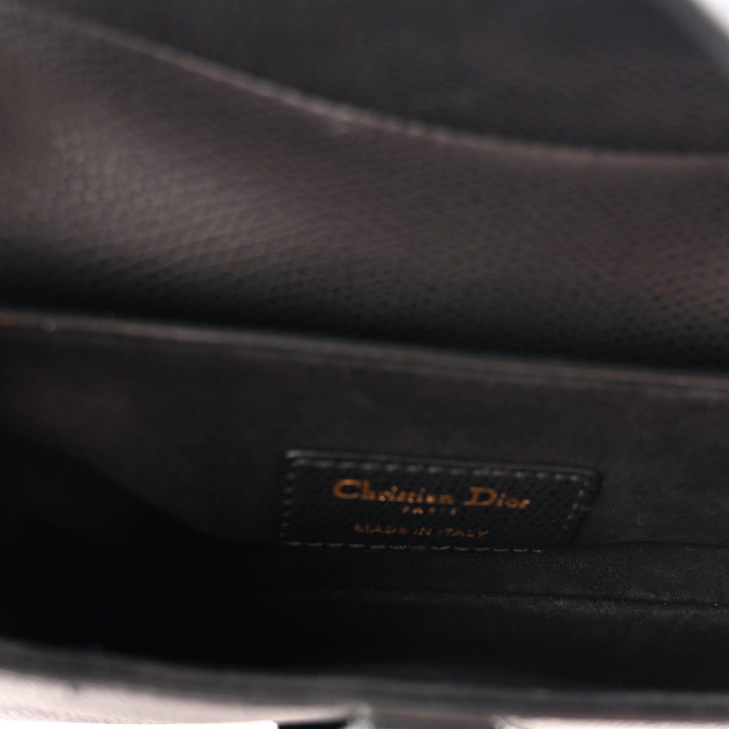 Christian Dior Grained Calfskin Mini Saddle Bag Black 5 of 10