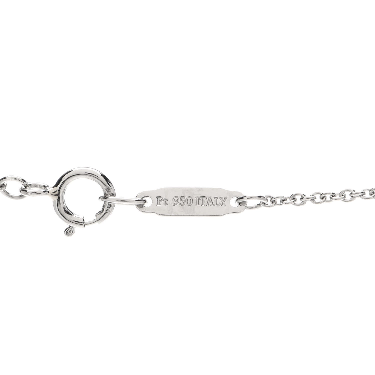 Tiffany Platinum Diamond .17ctw Small Paper Flowers Pendant Necklace 4 of 5
