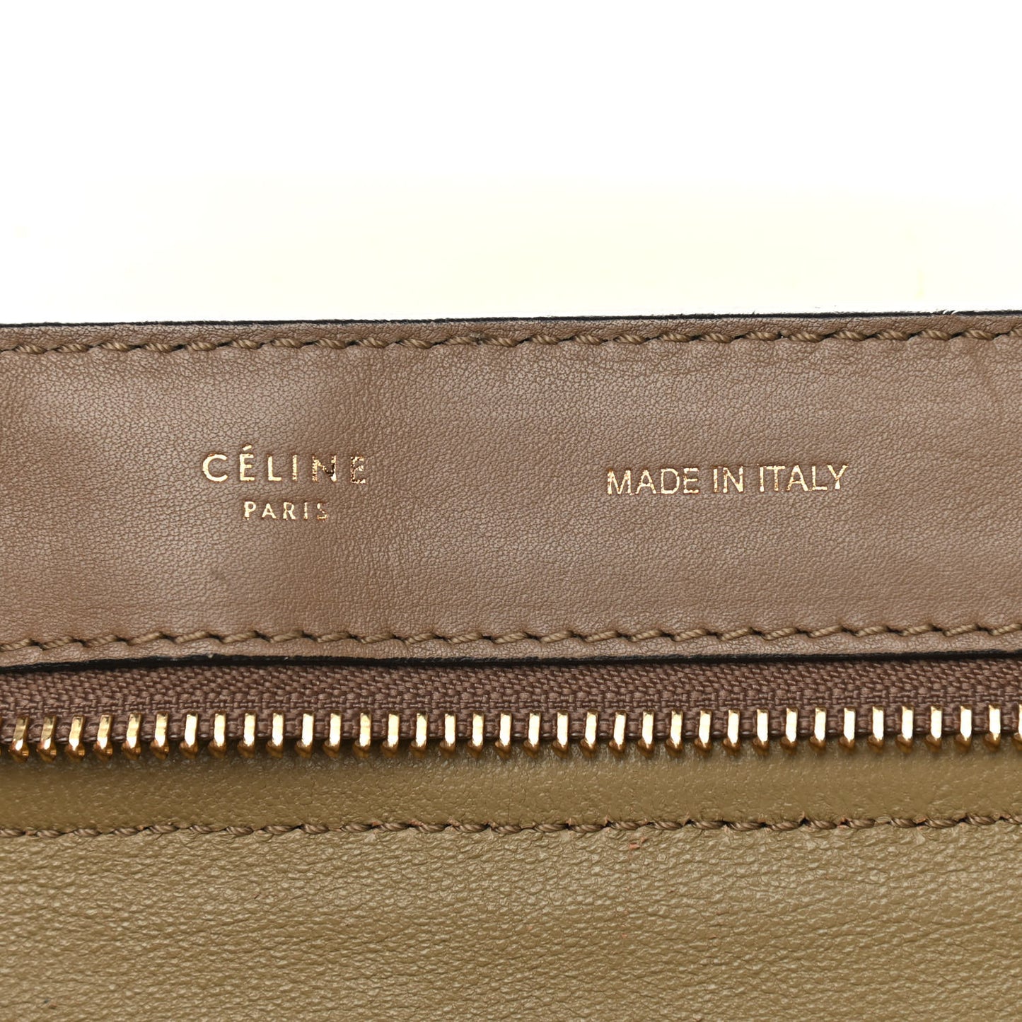 Smooth Calfskin Suede Medium Tri-Color Trapeze Olive