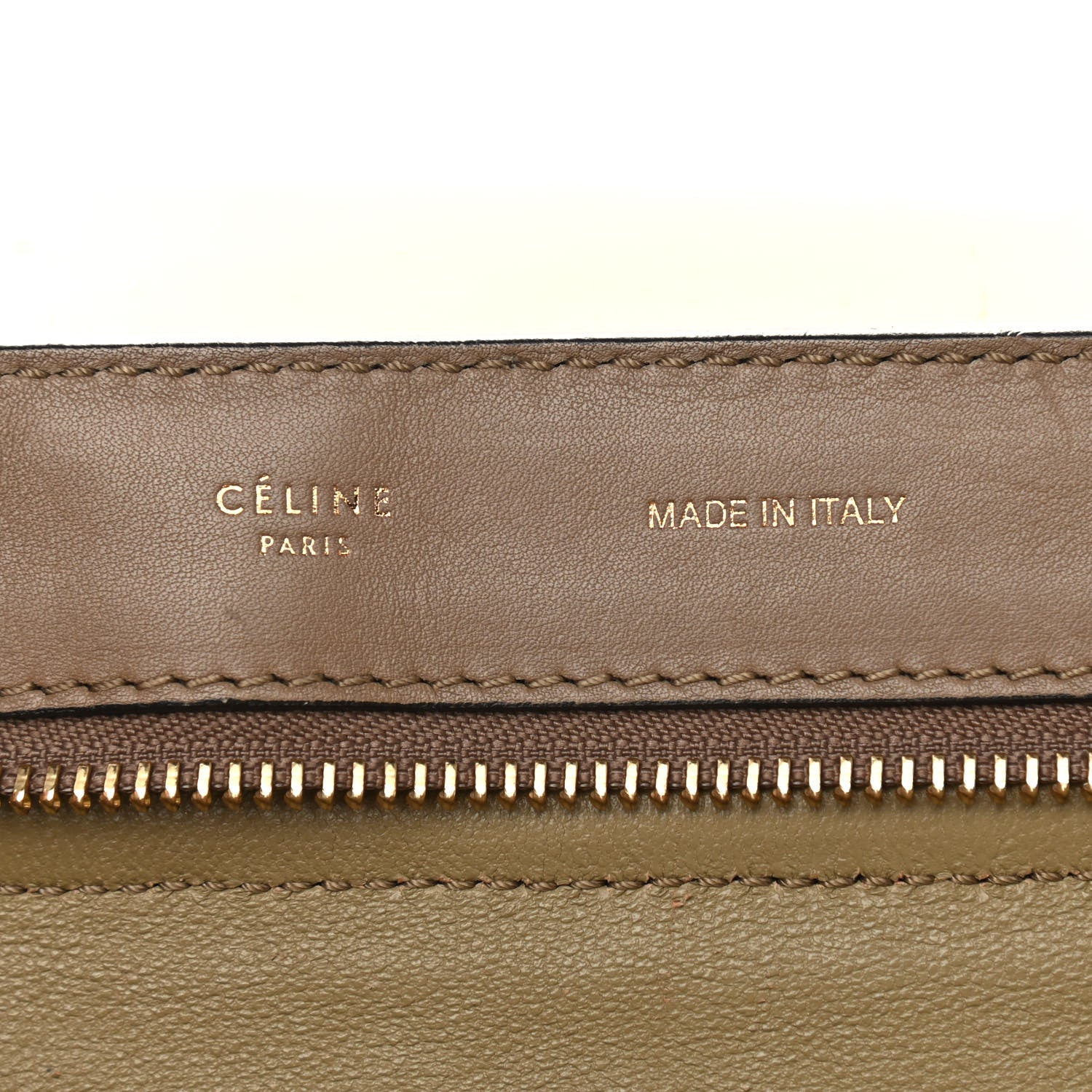Celine Smooth Calfskin Suede Medium Tri-Color Trapeze Olive 6 of 14
