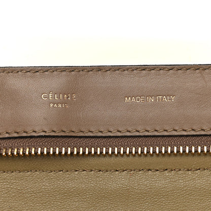 Celine Smooth Calfskin Suede Medium Tri-Color Trapeze Olive 6 of 14