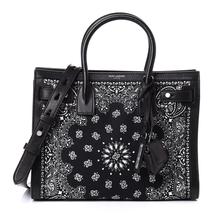 Saint Laurent Calfskin Cotton Bandana Baby Sac De Jour Black 1 of 4
