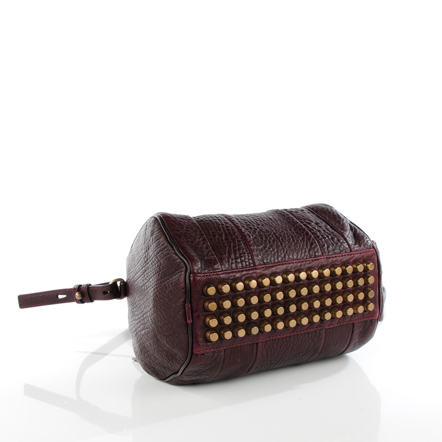 Alexander Wang Pebbled Lambskin Rockie Beet Antique Brass Hardware 4 of 8