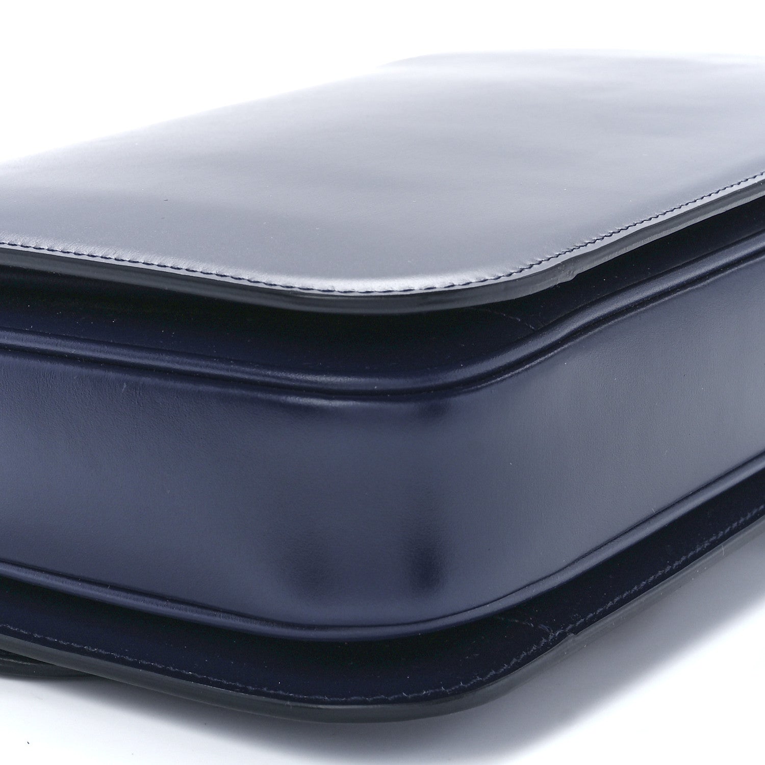 Celine Shiny Calfskin Medium Triomphe Navy Blue 11 of 12