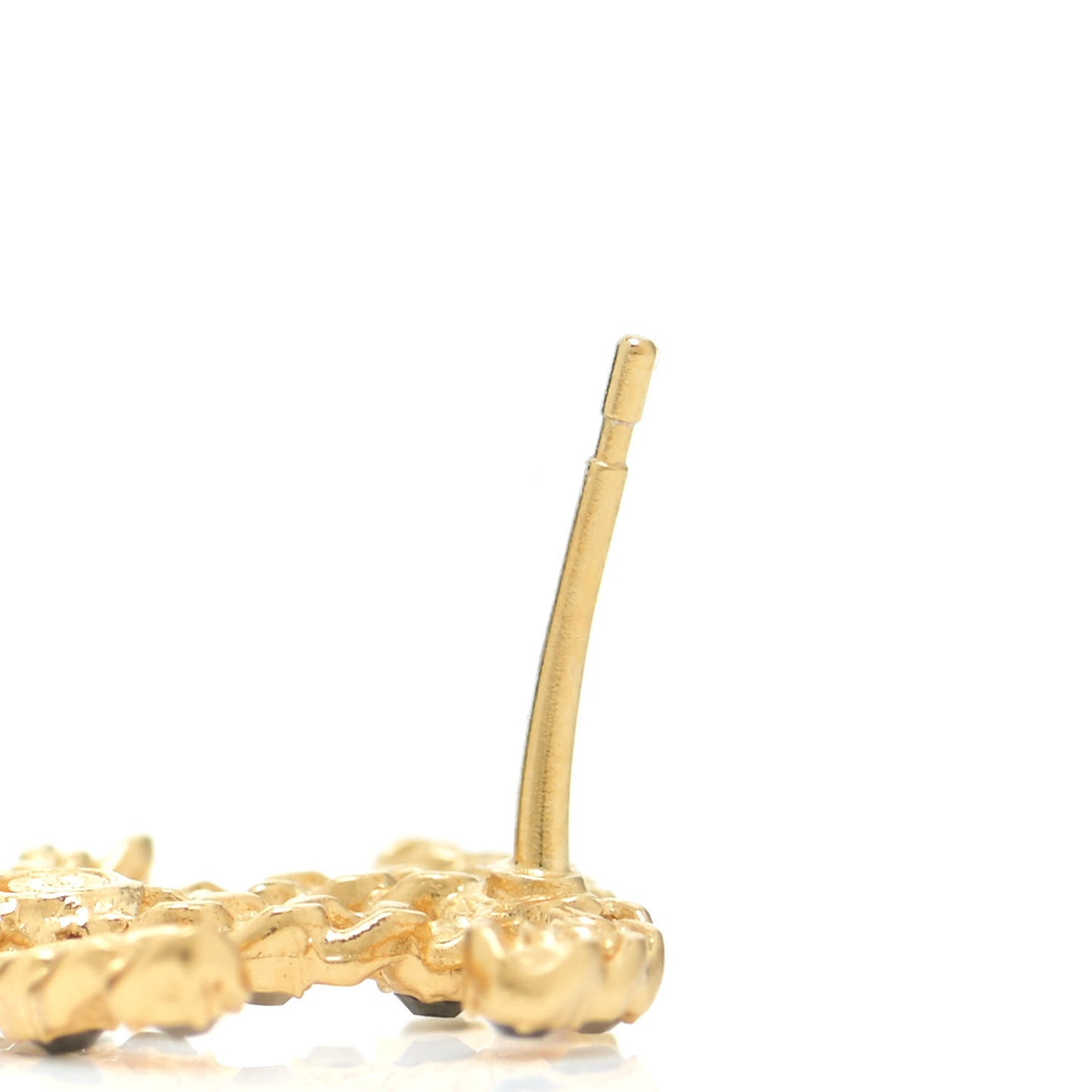 Crystal CC Chain Cuff Single Earring Gold Silver