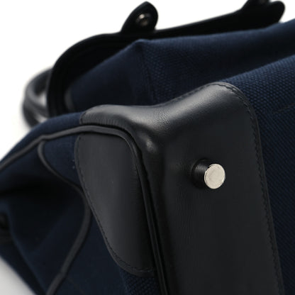 Hermes Goeland Toile Swift Cargo Birkin 35 Bleu Marine 9 of 13