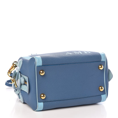 Burberry Grained Calfskin Little Bee Bowling Bag Blue 4 of 9