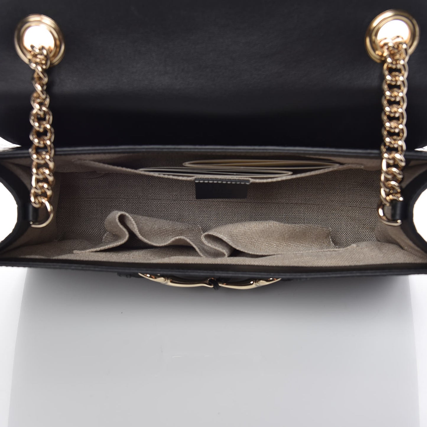 Microguccissima Medium Emily Chain Shoulder Bag Black