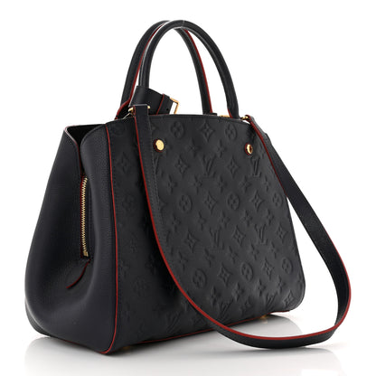 Louis Vuitton Empreinte Montaigne MM Marine Rouge 3 of 10