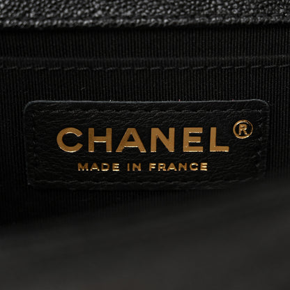 Chanel Caviar Chevron Quilted Small Boy Flap Black 6 of 11