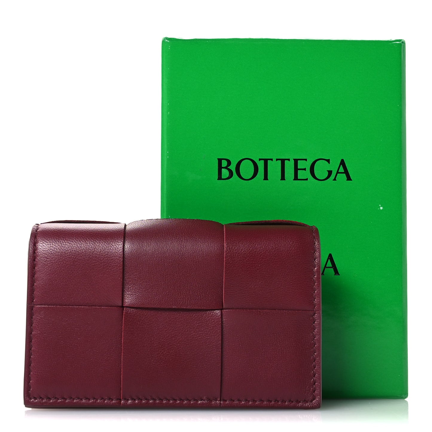 Nappa Maxi Intrecciato Card Holder Wallet Barolo