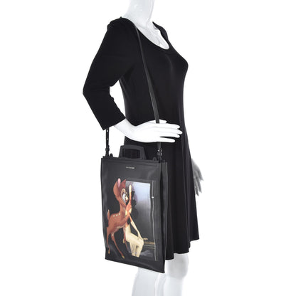 Givenchy Textured Coated Canvas Bambi Print Medium Rave Tote Black 2 of 6