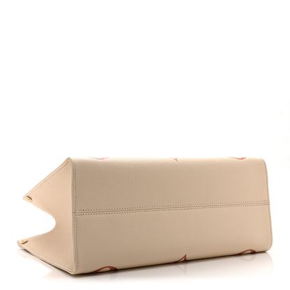 Louis Vuitton Empreinte Monogram Giant Onthego MM Creme Rose Trianon 4 of 9