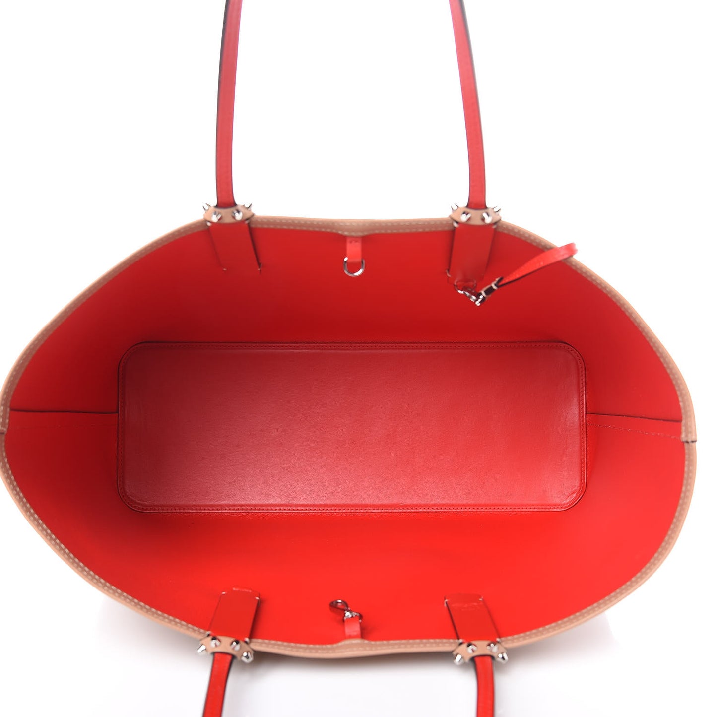 Calfskin Spikes East West Cabata Tote Nude