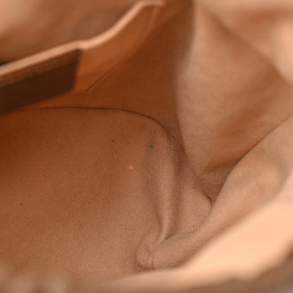 Gucci Monogram Textured Calfskin Horsebit 1955 Drawstring Bucket Bag Beige Brown Sugar 11 of 12